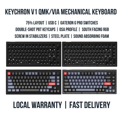 Keychron V1 QMK Custom Mechanical Keyboard | Shopee Singapore 