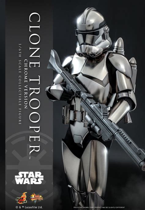 Hot Toys星際大戰複製人士兵 銀色電鍍版Clone Trooper Chrome Version 比例收藏級人偶