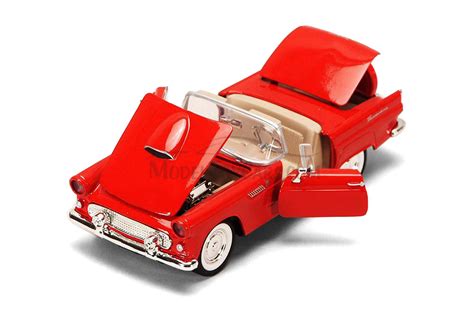 1956 Ford Thunderbird Convertible Red Showcasts 77215r 1 24 Scale Diecast Model Toy Car