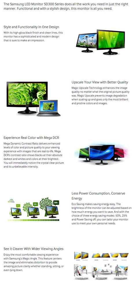 Buy Samsung S22D300H 21.5in Widescreen LED Monitor [LS22D300HY/XY] | PC ...