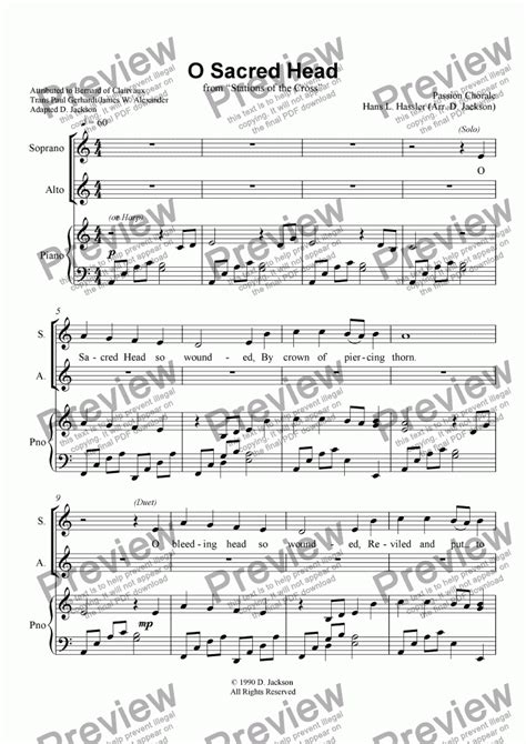 O Sacred Head Download Sheet Music Pdf File