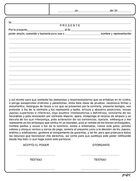 Carta Poder Editable Pdf