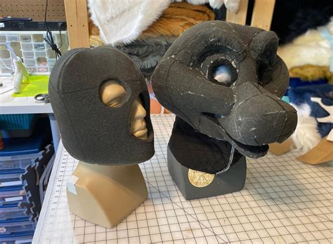 Bucket Style Foam Fursuit Head Base And Liner Pattern Etsy Uk