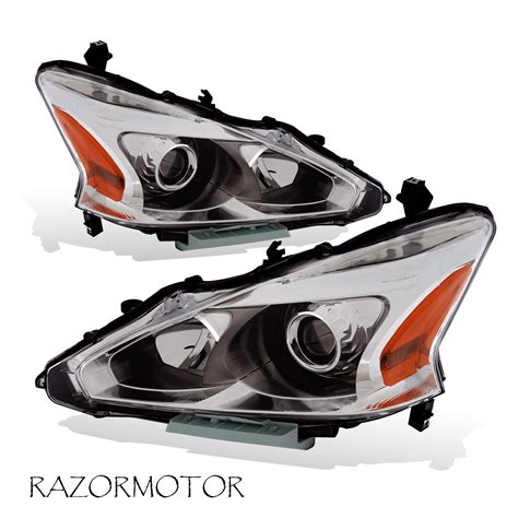 2013 2015 Replacement Halogen Headlight Pair For Nissan Altima 4dr