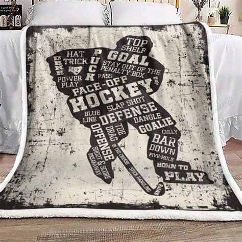 Task Hockey Player Art Sherpa Fleece Blanket Choose Life Choose Style