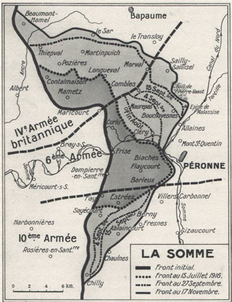 Bataille De La Somme Carte Carte