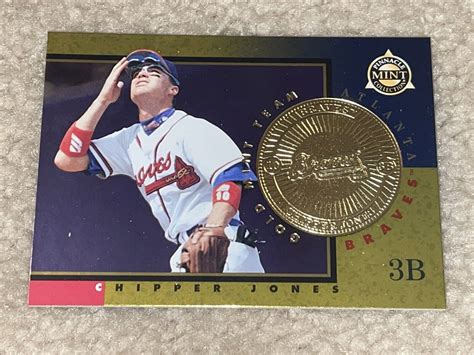 1998 Pinnacle Mint Chipper Jones Gold Mint Team RARE SP 11 Atlanta