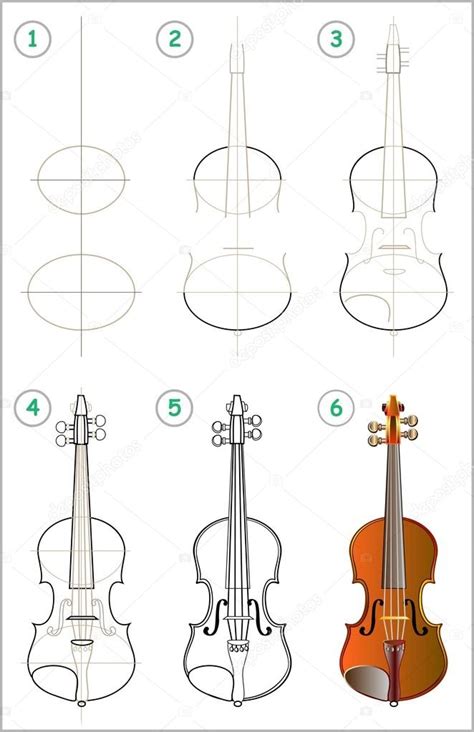 La P Gina Muestra C Mo Aprender Paso A Paso A Dibujar Un Viol N