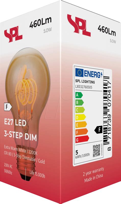 SCHI LX032760505 LED Bulb E27 5 W 460 Lm 2200 K Filament Dimmable