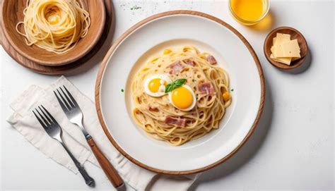 Premium Photo Classic Italian Spaghetti Pasta Alla Carbonara With Egg