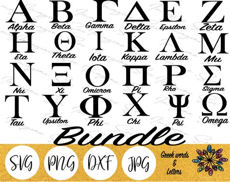 Greek Alphabet Font Svg Bundle Greek Letters Svg Fraternity Sorority