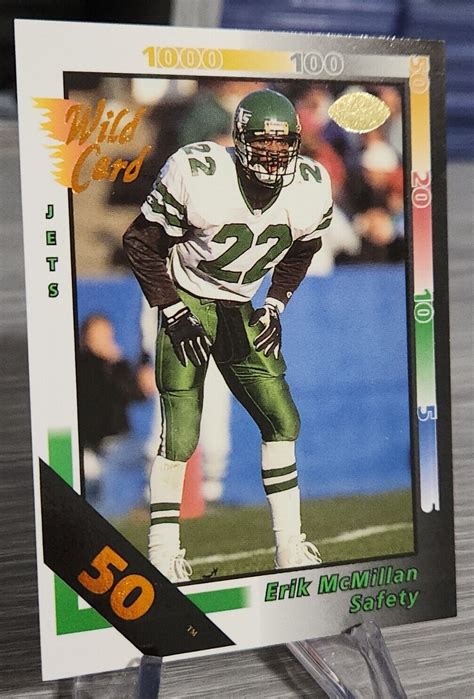 Erik Mcmillan Wild Card Stripe New York Jets Ebay