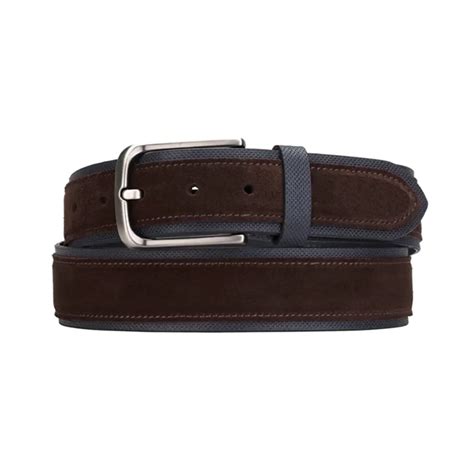 Buy Stylish Casual Belts For Men Brown Suede Blue Leather Cm