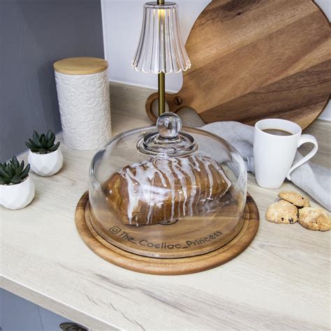 Personalised Gluten Free / Coeliac Wooden Cake Dome | The Laser Boutique