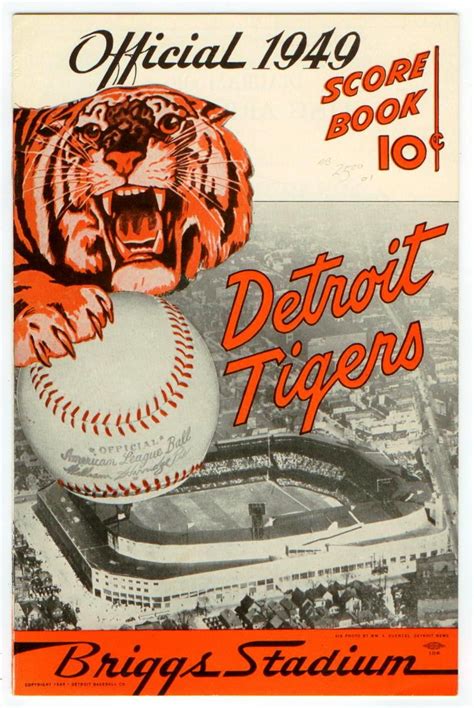 Official 1949 Detroit Tigers Score Book - Used Books