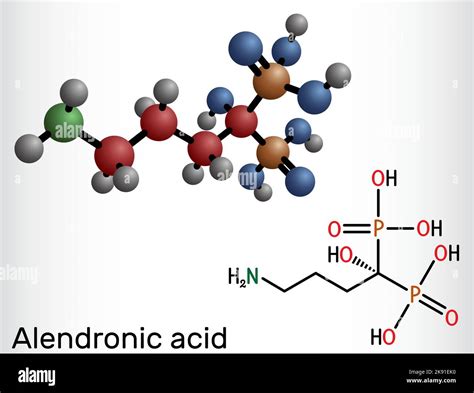 Alendronic Acid Molecule Structural Chemical Formula Molecule Model Stock Vector Image And Art