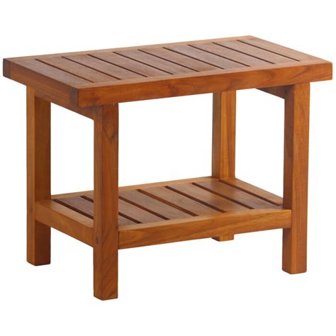 Aqua Teak Spa Teak 24 W Teak Shower Bench And Reviews Wayfair