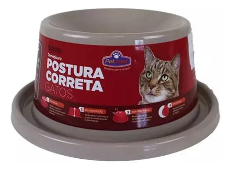 Comedouro Para Gato Elevado Postura Correta Pet Injet Design Mercadolivre