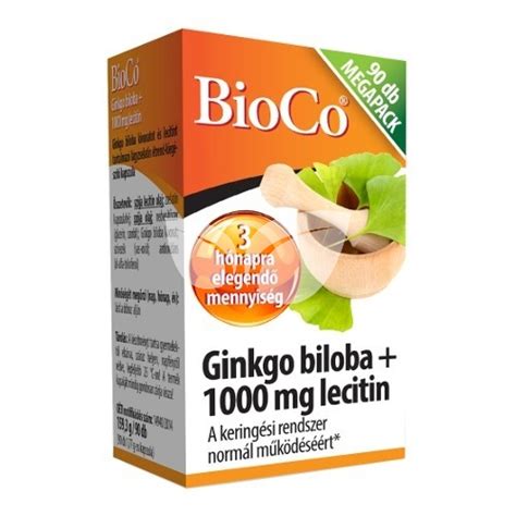 BioCo Ginkgo Biloba Lecitin lágyzselatin kapszula Egészségbolt