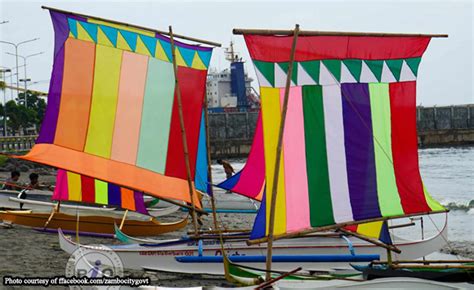 Colorful vinta sails on display along Zamboanga City shores