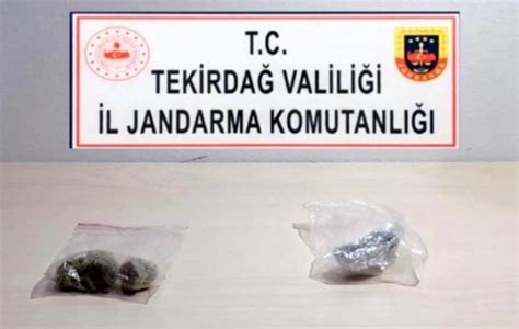 Tekirdağ da Jandarma Ekipleri Şahsın Üzerinde Uyuşturucu Madde Ele