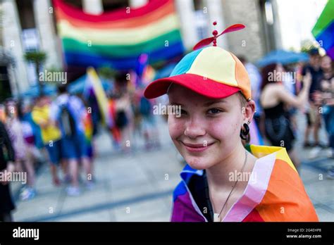 June 19 2021 Warsaw Poland The Largest Gay Pride Parade In Central Europe Took Place Again In