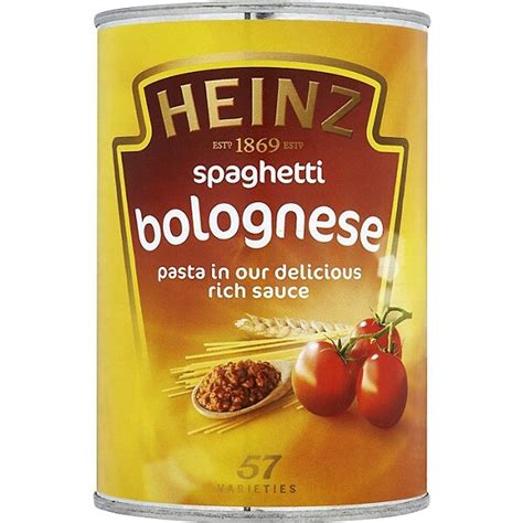 Comprar Espagueti Boloñesa Lata 400 G · Heinz · Supermercado Hipercor