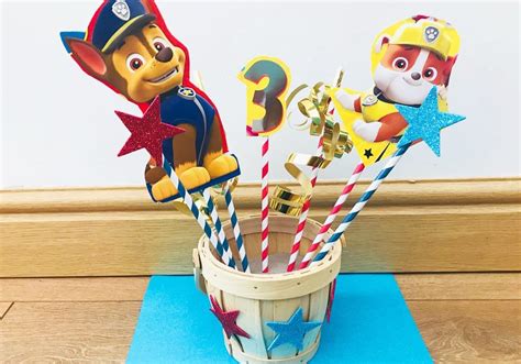 Paw Patrol party decorations | Kids Party Table Centrepieces