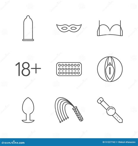 Sex Shop Icons Stock Vector Illustration Of Cartoon 51227742