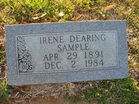 Minnie Irene Dearing Sample M Morial Find A Grave