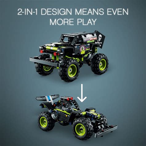 LEGO 42118 Technic Monster Jam Grave Digger Truck Toy to Off-Road Buggy ...