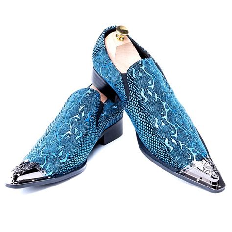 Buy 2018 Italian Snake Pattern Wedding Blue Men Dress