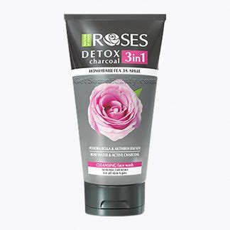 Nature Of Agiva Roses Detox Charcoal 3 In 1 Facial Washing Gel With