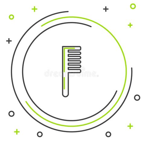 Line Hairbrush Icon Isolated On White Background Comb Hair Sign