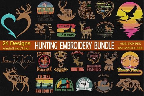 Set Bundle Hunting Design For Embroidery Machine Bundle Hunting