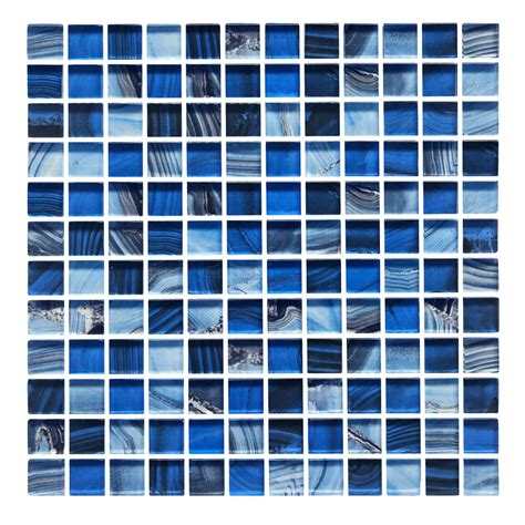 Malibu Cobalt Mix Blue Glass Tile 1x1 Pools And Surfaces Distributor