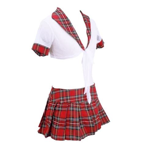 Femme Sexy Cosplay Uniforme Scolaire D Guisement Ecoli Re Crop Top