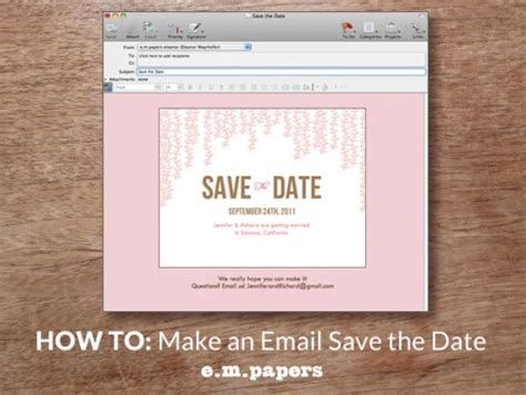 How To Create A Save The Date Email Diy Weddings