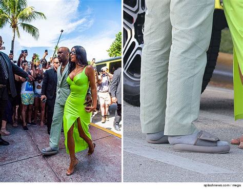 Kanye West Wears Yeezy Slides that are Way Too Small at 2 Chainz' Wedding