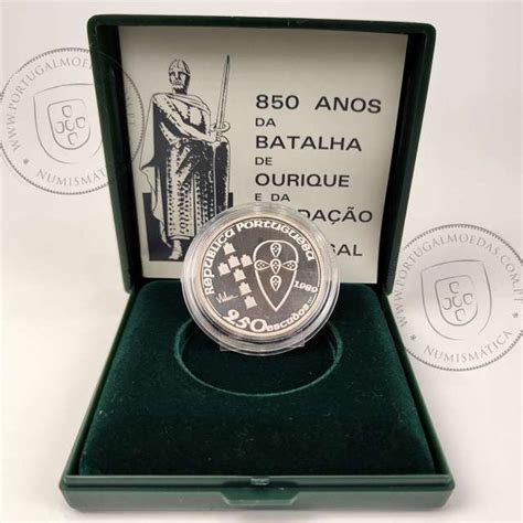 PROOF CM AG R 142 03 A4 Proof 250 Escudos 1989 Batalha De Ourique E