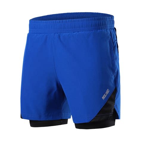 Mens 2 In 1 Workout Running Shorts 7 Inch Lightweight Gym Shorts With Compression Liner