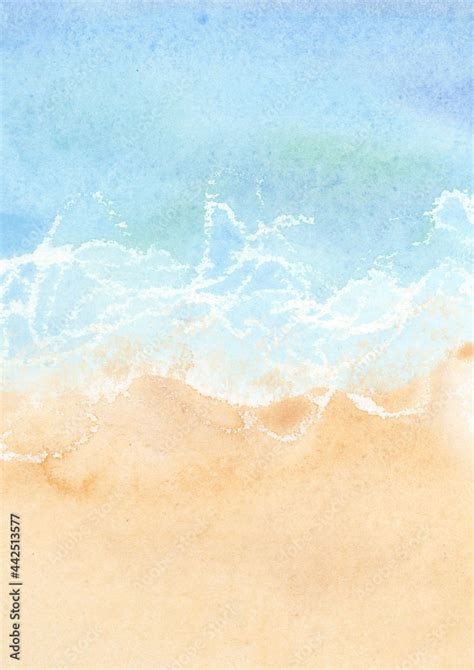 watercolor waves backgrounds clipart, Beach scenry image, Ocean ...