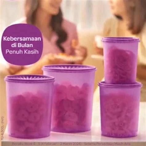 Jual Tupperware Raya Mosaic Canister Deco Canister Set Pcs Toples