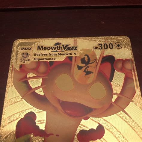 Mavin Meowth VMAX SWSH005 Black Star Promo HP 300 Gold Foil FanArt