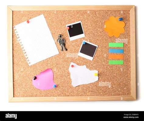 Cork board with notes Stock Photo - Alamy