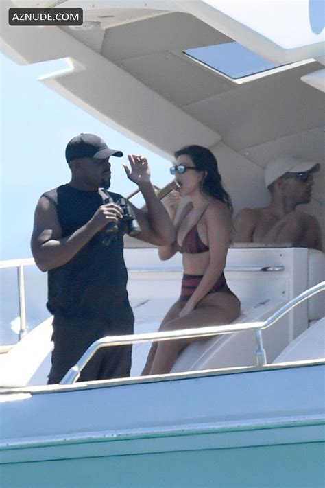 Kourtney Kardashian Wearing A Two Piece Bikini While Enjoying Her Vacation In Sardinia Aznude