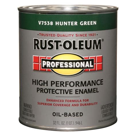 Rust Oleum Professional Hunter Green Gloss Oil Based Enamel Interior