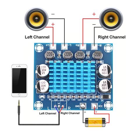 Tpa Placa De Amplificador De Udio Est Reo Xh A W W