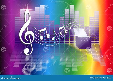 Rainbow Music Box stock illustration. Illustration of artist - 17429970