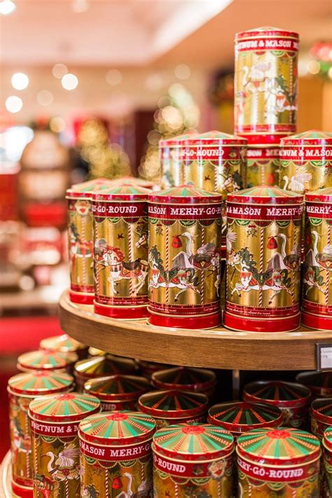 Fortnum And Mason Christmas Mini Merry Go Round Musical Biscuit Tin